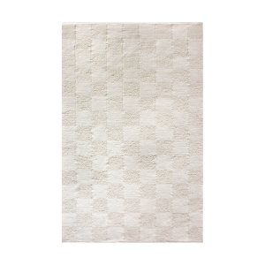 Tappeto rettangolare in lana avorio con decoro geometrico 120x180 cm - NOROLLEN Tappeto rettangolare in lana avorio con decoro geometrico 120x180 cm - NOROLLEN