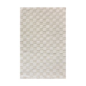 Tappeto in lana avorio con decoro geometrico 120x180 cm - ORADIL Tappeto in lana avorio con decoro geometrico 120x180 cm - ORADIL