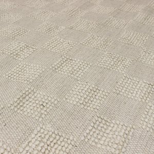 Tappeto in lana avorio con decoro geometrico 120x180 cm - ORADIL Tappeto in lana avorio con decoro geometrico 120x180 cm - ORADIL