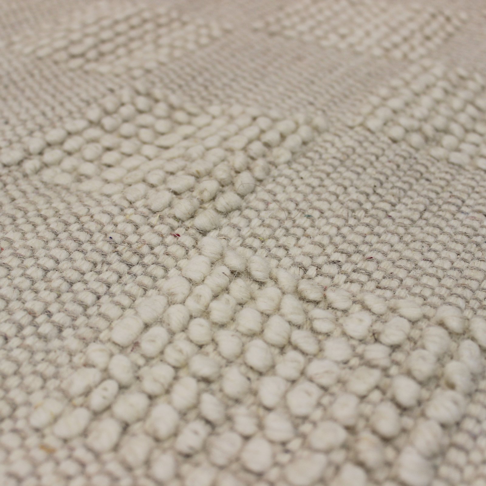 Tappeto rettangolare in lana avorio con motivo a scacchi 160x230 cm - ORADIL Tappeto rettangolare in lana avorio con motivo a scacchi 160x230 cm - ORADIL