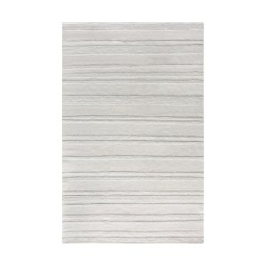 Tappeto in lana avorio a righe 160x230 cm per soggiorno - RALEVEX Tappeto in lana avorio a righe 160x230 cm per soggiorno - RALEVEX