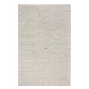 Tappeto in lana avorio con decoro geometrico 120x180 cm - LORORTIS Tappeto in lana avorio con decoro geometrico 120x180 cm - LORORTIS