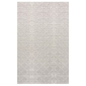 Tappeto rettangolare in lana avorio con decoro geometrico 160x230 cm - SELILRIC Tappeto rettangolare in lana avorio con decoro geometrico 160x230 cm - SELILRIC