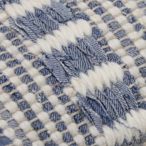 Cuscino decorativo in lana avorio a righe 45x45x8 cm - ULELLUNA