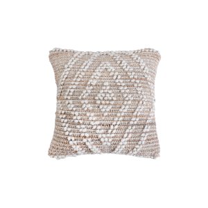 Cuscino decorativo in lana avorio con motivo geometrico 45x45x8 cm - FALALEN Cuscino decorativo in lana avorio con motivo geometrico 45x45x8 cm - FALALEN