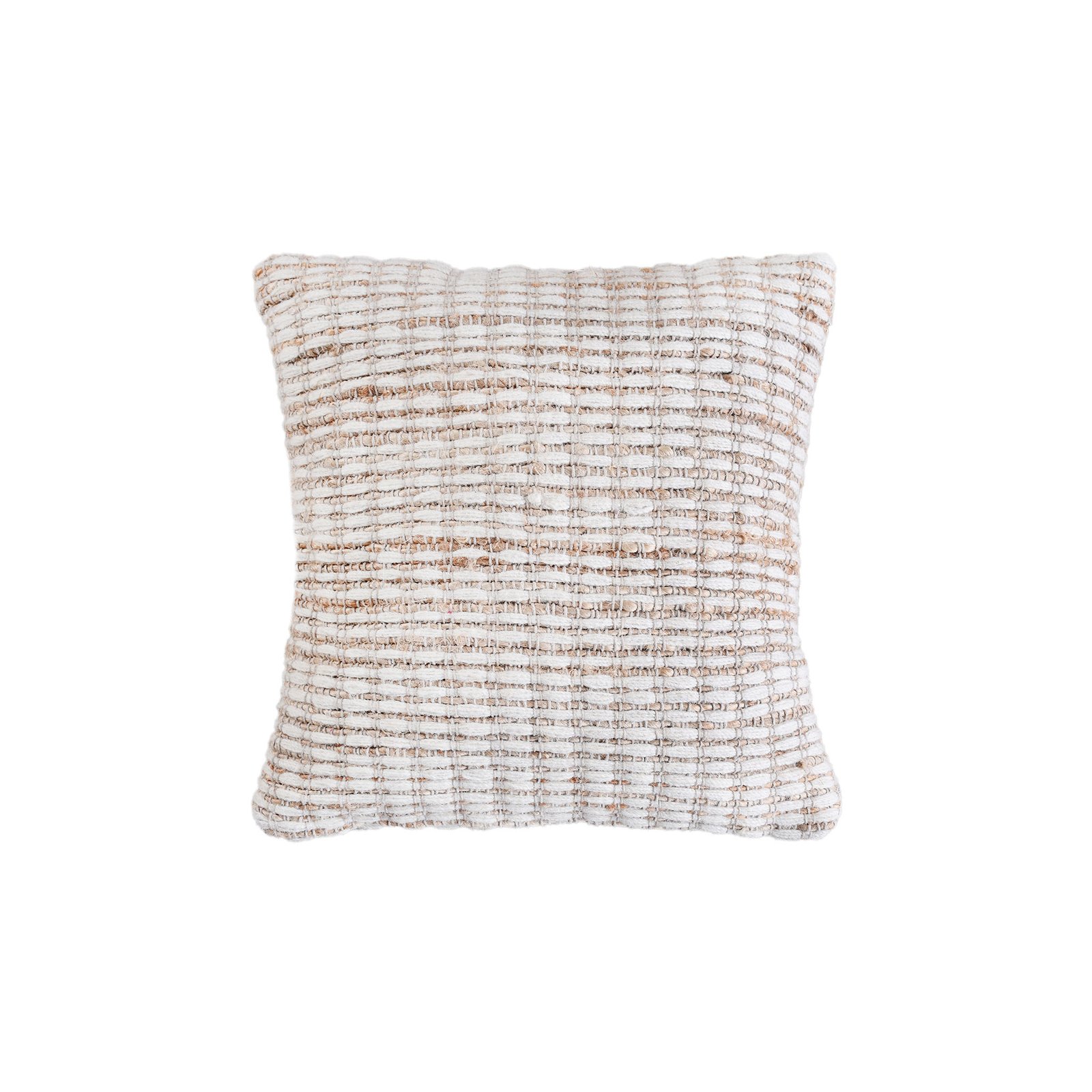 Cuscino decorativo in lana avorio con decoro 45x45x8 cm - GALIRRON
