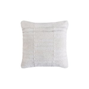 Cuscino decorativo in lana avorio con decoro 45 x 45 x 8 cm - DELOLIA