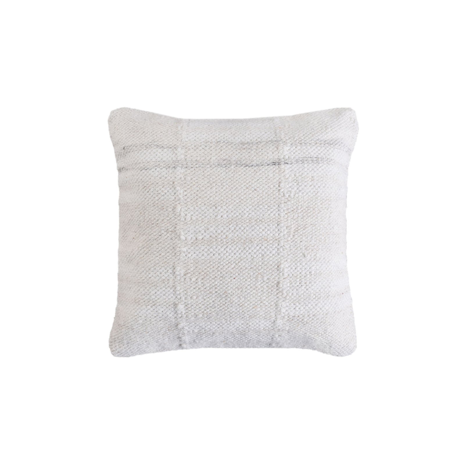 Cuscino decorativo in lana avorio con decoro 45 x 45 x 8 cm - DELOLIA