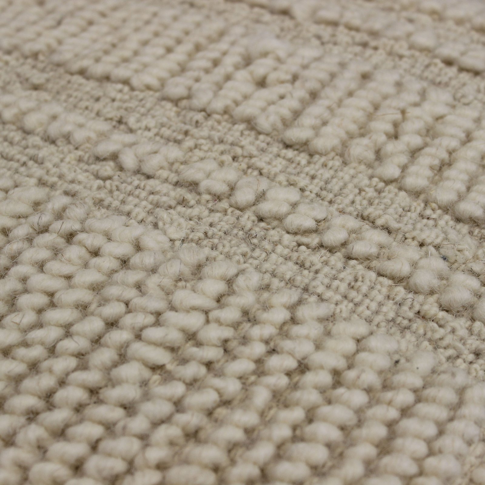 Pouf quadrato in lana avorio con decoro 40x40x40 cm - FALINMIRA Pouf quadrato in lana avorio con decoro 40x40x40 cm - FALINMIRA